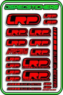 LRP ESC MOTOR BRUSHLESS RC 1/10 1/8 STICKERS LIPO BUGGY CAR DECAL RED BLACK R/C
