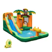 Costway Monkey Inflatable Water Slide Park Jumping Castle w/680W Blower