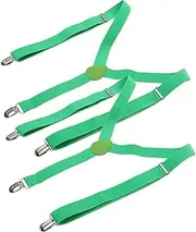 [WOFASHPURET] 2pcs Suspenders for Patrick Day Comfortable and Cloth Braces Lucky for Men and Women for Work School and Special Events