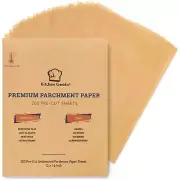 Parchment Paper Baking Sheets Unbleached Non-Stick Precut 12x16 Inches Will N...