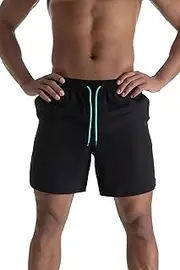 [AITLGINVEN] Mens Swim Trunks 6" Quick Dry Swim Shorts with Mesh Lining Swimwear Bathing Suits with Zipper Pocket