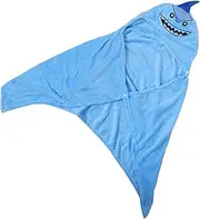Generic Hooded Shark Bathrobe for Boys and Girls Absorbent Cartoon Bath Towels Fleece Beach Robe