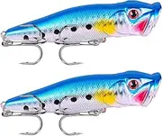 2 Pcs Popper Bait Topwater Bait 93mm 12.5g Fishing Bait Hard Bait Artificial Wobblers Plastic Fishing Tackle Sinking Lures