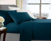 Belisma Opulence Ultra Soft Microfibre Sheet Sets Wrinkle Free King Single Sailor Blue