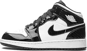 [Nike] Jordan 1 Mid Black White Grade School DD2192-001 (5, Numeric_5)
