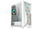 Gigabyte GB-C301GW C301 Glass RGB Tempered Glass E-ATX White Mid Tower Gaming Chassis Case