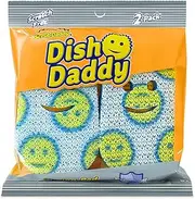 [Scrub Daddy] Dish Daddy Scour Heads - Easily Attachable, Heavy-Duty Scouring Pads for Your Dish Daddy Dishwand - Strong, Thick and Absorbent Scouring Pad