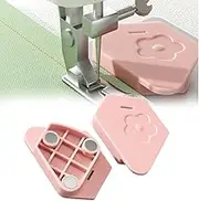 Magnetic Seam Guide for Sewing Machine,Multi-Purpose Tool Polygonal Strong Magnetic Gauge,Polygonal Multifucntional Seam Guide Hemmer Guide with Scale,Sewing machine accessories (pink)