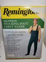 Remington Neoprene Boot-Foot Chest Wader Size L Thinsulate New Vintage. M21.