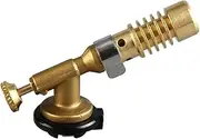 Gas Welding Torch, Portable Copper Blow Torch Adjustable High Temperature Flame Gun Accessory for Soldering Cooking Brazing