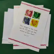 2 Religious Vtg Birthday Cards W/ Envelopes Christian Scripture Take Delight