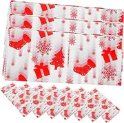 TEHAUX 10 Sheets Christmas Themed present Packing Tissue for Wrapping DIY Crafts and Holiday Decorations for Candies Chocolates and Ornaments