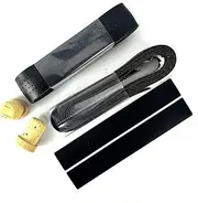 Napa Leather Bicycle Handlebar Tape Bicycle Bar Tape Retro Bike Bar Tape for Road Bike Cycling 2 Rolls with End Plugs (Black)