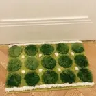Fluffy Green Moss Rug Extra Soft Tufted Floor Mat Fun Moss Plush Carpet Toilet