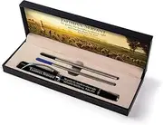 Deluxe Scripture Pens - Faithful Servant, Triangle Barrel Ballpoint Pen With Extra Blue & Black Ink, Inspirational Christian Pens with Gift Box, Gifts For Christian Men, Women & Pastor Gifts