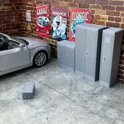 Workshop Cupboards Metal Cabinets & Tool Storage for 1:24 Scale Diorama Garage