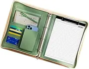 [brooksnaji] Leather Wallet - Leather Organizer, Leather Briefcase | Business Wallet Organizer With A4 Notepad, A4 Document Binder For Men And Women