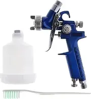 EZONEDEAL Professional Mini Spray Gun, 125 ML Pneumatic Spray Gun for Car Painting Repair 0.8mm Nozzle Gravity Feed Painting Auto Car Detail Touch Up Paint Sprayer Spot Repair Painting