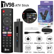 8K HD Media Player Fire Voice Remote Android 14.0 WiFi Bluetooth TV Stick