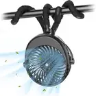 Misting Stroller Fan,2600Mah Battery Powered Flexible Tripod Clip on Fan for Bab