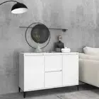Sideboard High Gloss White 104x35x70 cm Engineered Wood