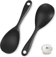 Proxima Direct Silicone Rice Spoon Paddle Set of 2, Non Stick Heat Resistant ...