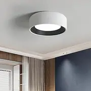 Jiinoo 24W Modern LED Ceiling Light, 9.8'' Small Chandelier Lighting, White Metal Ceiling Lamp, Round Ceiling Lights Fixture for Bedroom Hallway Entrance Aisle Foyer (Cool White, 6000K)