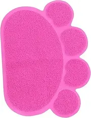 DINHEAROM Cat Litter Box Leak-Proof Mat Cat Litter Cabinet Kitten Kitten Supplies PVC Rosy
