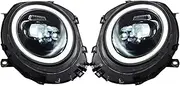 Brake light assembly， 2pc Led Front Lights Compatible For BMW Mini Coopers R56 R57 R58 R59 LED Headlight Assembly 2007-2013 Upgrade Led Car Accessories