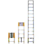 Aluminum 12.5FT Multi Purpose Telescopic Extension Ladder Compact Storage Design