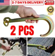 15" J Tow Hook, Link Cargo Towing Wrecker Roll Back Clevis Tractor Truck Trailer