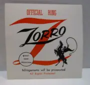 Zorro Ring Bubble Gum Machine Insert Paper