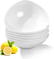 Anveena Bone Porcelain Dessert Bowls Set-7 Ounce for Dessert, Ice Cream, Dipping Sauce Bowls/Dishes for Soy Sauce, Ketchup, BBQ Sauce or Seasoning. Set of 6,White