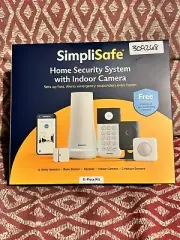 SimpliSafe 11-Piece Home Security System with Indoor Camera with 6 Entry Sensors