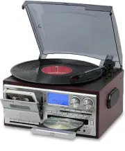 Openbox Vinyl Record Player 10 in 1 3 Speed Bluetooth Vintage Turntable CD Cass