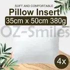 4x Memory Resistant Cushion Pillow Inserts Polyester Filling 35cm x 50cm