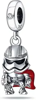 [LONGLUCK] Star wars Charm fits Pandora Charms Bracelet ，925 Sterling Silver Cubic Zirconias Bead Charm for Women Bracelet&Necklace , DIY Jewelry for Girls