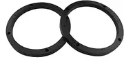 JianLing 2PCS Speaker Modification Speaker Pad 6.5-inch Solid Core Rubber Gasket Waterproof Plastic Bracket Car Stereo Speaker Spacer for Automobiles Boats Trucks RVs Black