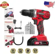Lightweight Cordless Drill Set with 2-Speed Control, Keyless Chuck & Battery
