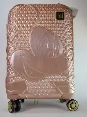 FUL Disney Textured Mickey Mouse 21 in. Rose Gold Hard-Sided Rolling Luggage