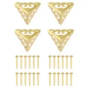 4 Pcs 20mm Decorative Box Corner Cover, Corner Protector, Gold