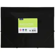J.Burrows A4 Recycled Elastic Document Wallet Black