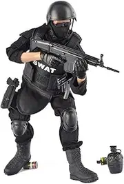 Scakbyer 1/6 Scale Soldier Action Figures, 12 Inch Military Action Figures Set with Weapons and Clothes - Type J - Navy Seal Soldier - A
