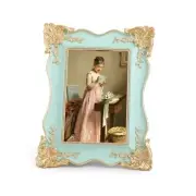 Vintage Picture Frame 4x6 Antique Ornate Picture Frame Green Unique Photo