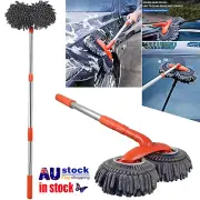 Telescoping Wax Mop Car Wash Dust Microfibre House Cleaning Brush Duster Dusting