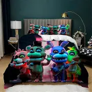 o1557 Kids -Five -Nights- at Freddy's- Duvet Cover Set- Queen Size- 3 -Pieces Lightweigh-t Bedding Set- Super Soft Comforter -Cover, Twin nj1557