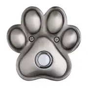 Doorbell Large Animal Paw Print Satin Nickel Push Lighted Button Solid Brass