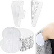60Pcs Sweat Pads for Under Arms, Hat Sweat Liner, Shirt Collar Protection, Large Armpit Sweat Pads, Disposable Underarm Pads for Sweating Women, Unflavored （40+10+10）