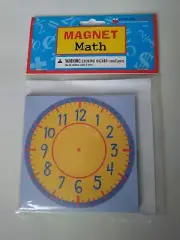 Dowling Magnets Magnet Math Clock Time Telling Practice educational magnetic