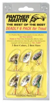 3 Pack Holographic Spinner Lure, Panther Martin Deadly, 6-Pk. 0126-0242